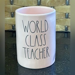 Blush Pink Rae Dunn World Class Teacher Crisp Apple Scent NWOT